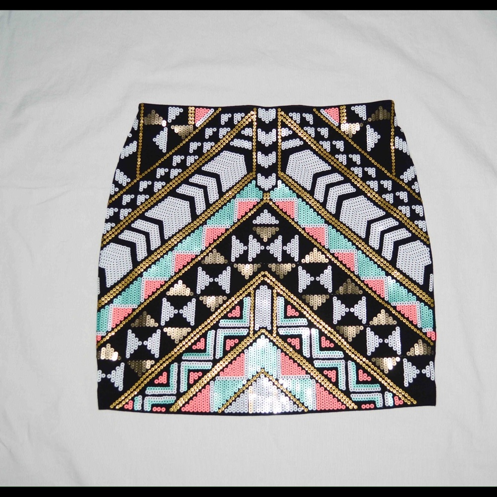 Aztec Sequin Skirt