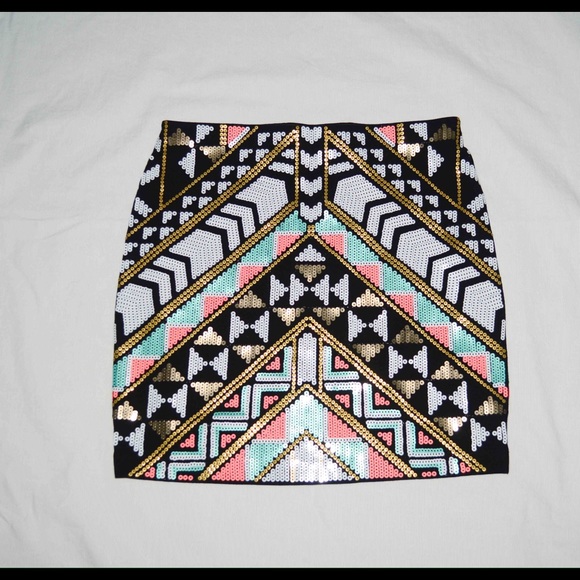 Aztec Sequin Skirt - Picture 1 of 3