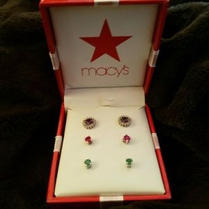 Multi Stone Earring Set