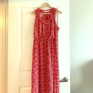Maxi Red & White Dress