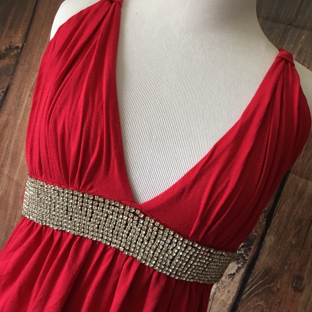 Sexy Rhinestone Mini Dress - Picture 3 of 3