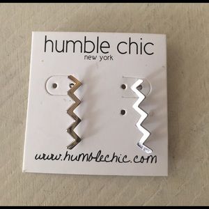 Silver Zigzag Ear Crawlers