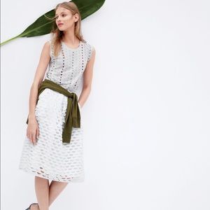 Jcrew Laser-cut circle midi skirt