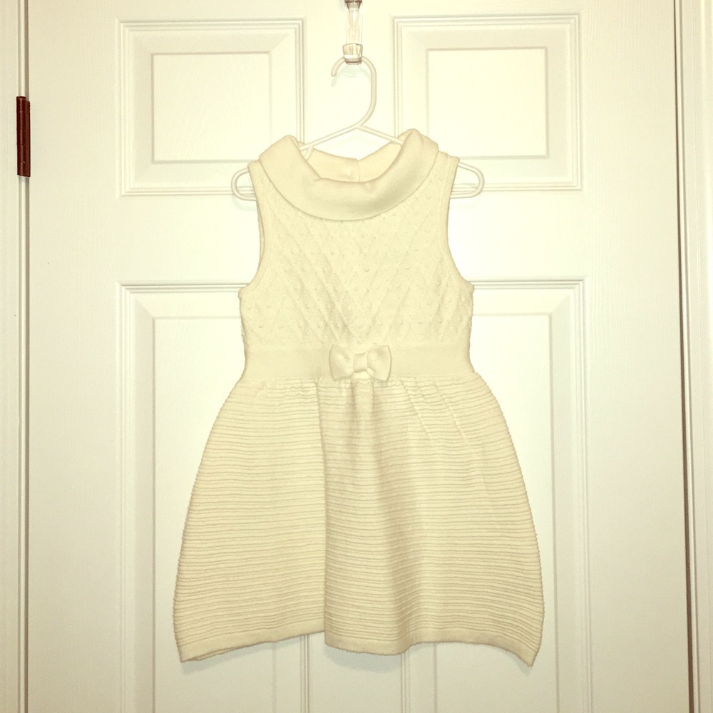Janie and Jack Dress-ivory knit sweater style