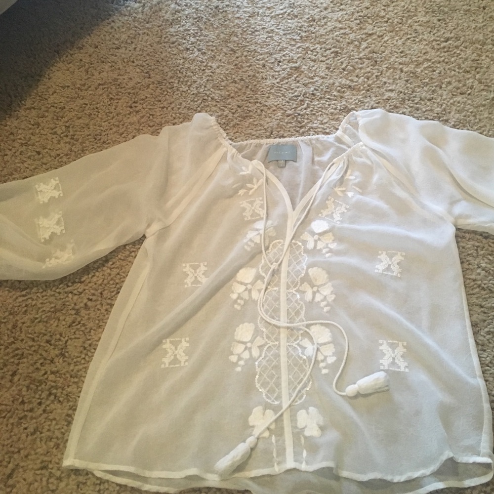 Sheer White Blouse