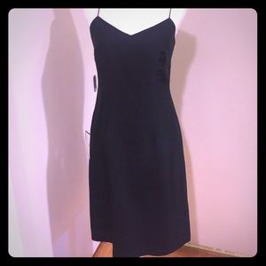 Black silk slip dress NWT