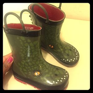 Toddlers alligator rain boots