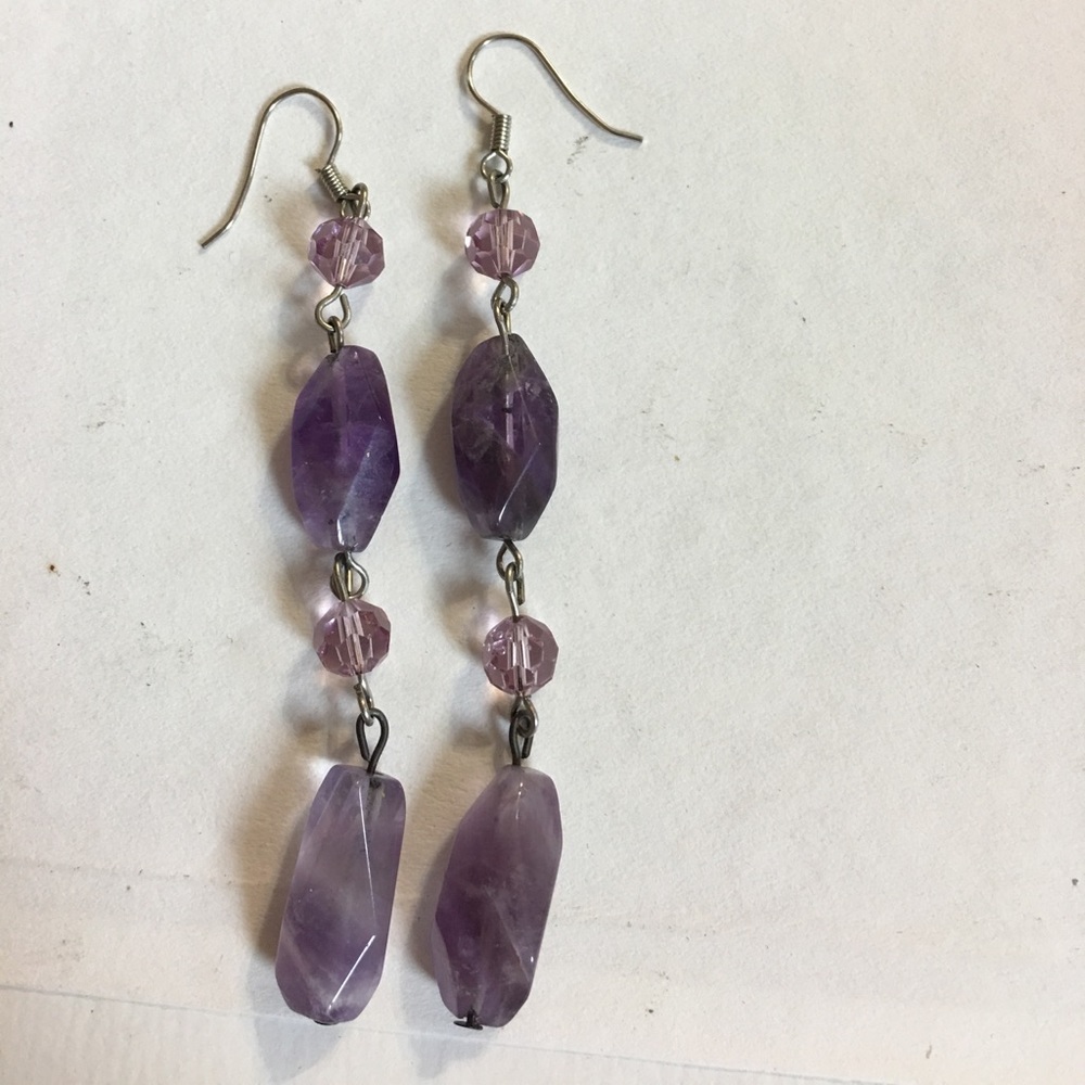 Purple earrings