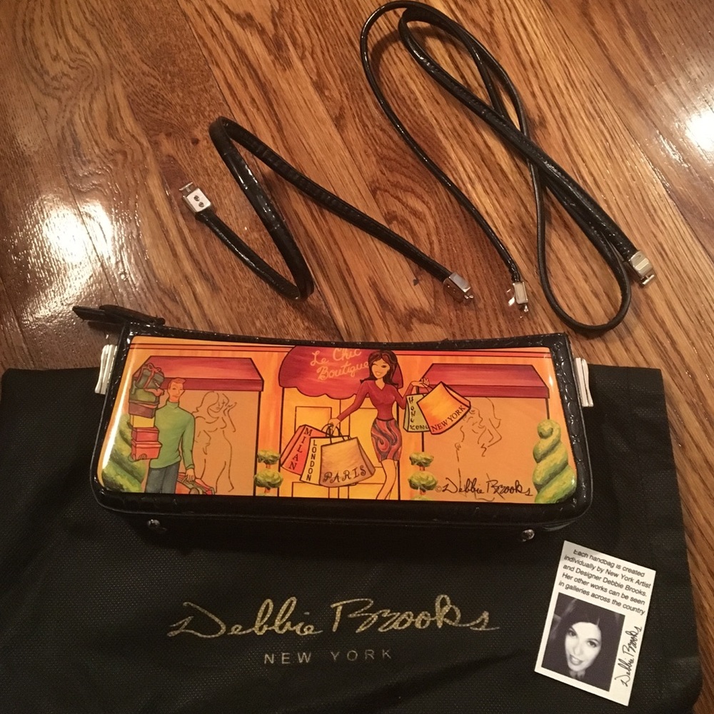 Like New DEBBIE BROOKS clutch w/TWO straps!!