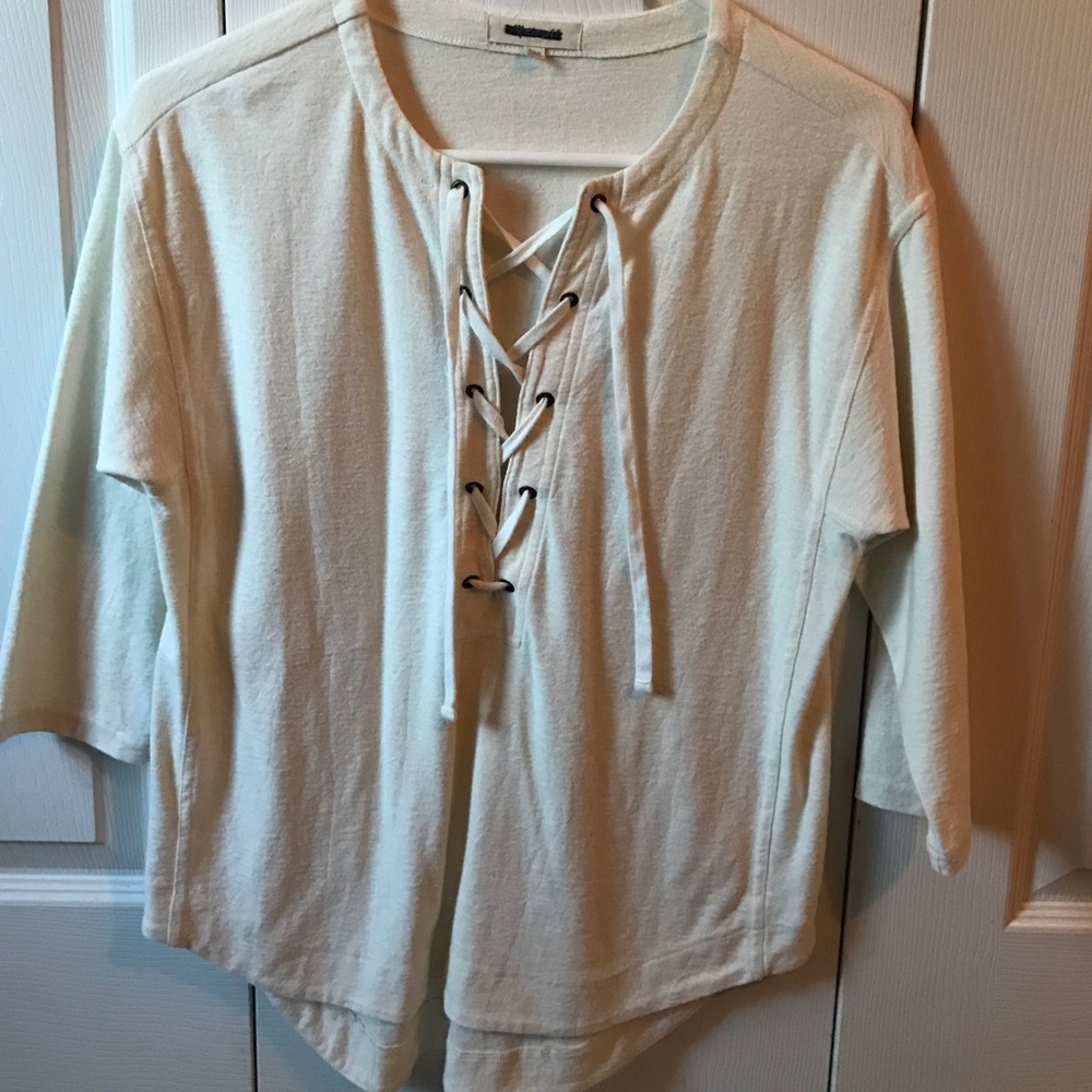 Madewell tie up shirt