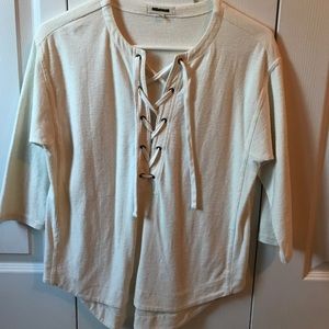 Madewell tie up shirt