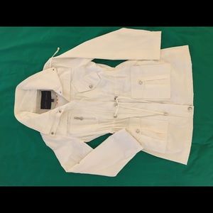 Betsy Johnson off white raincoat