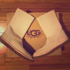 UGG Classic Crochet Cream Boots