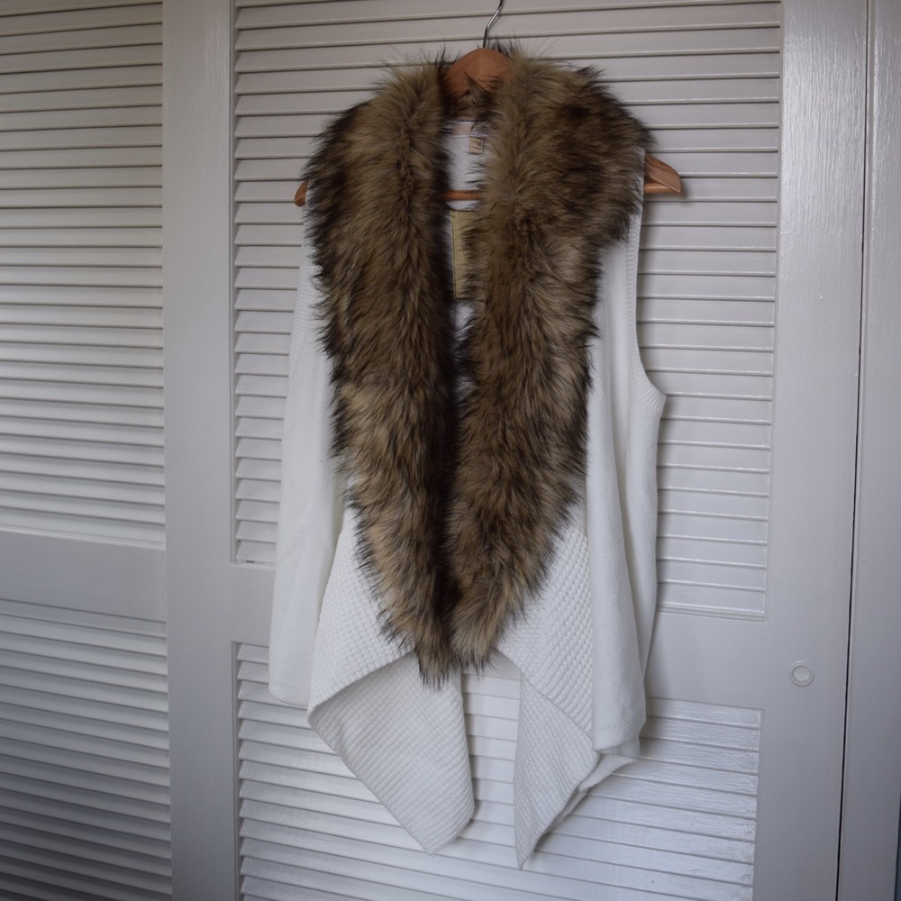 Michael Kors Fur Collar Vest - Brand New