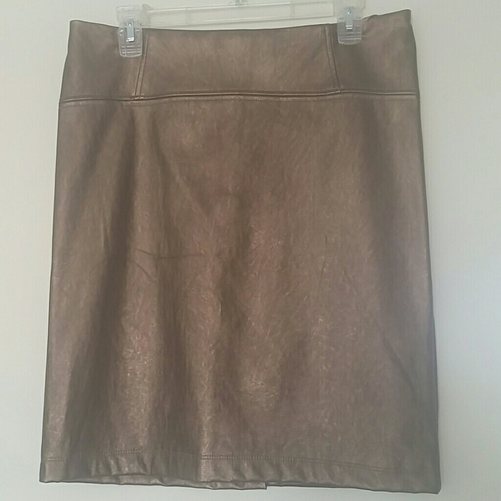NY&C bronze color midi skirt