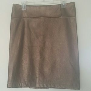 NY&C bronze color midi skirt