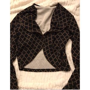 Blazer-Like Sweater with Zipper Detail