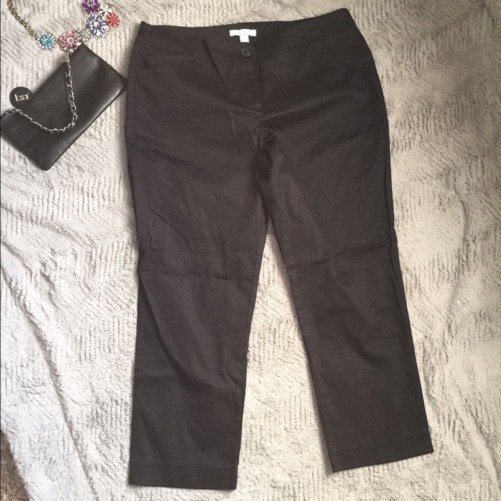 Black Crop Slacks NY&Co