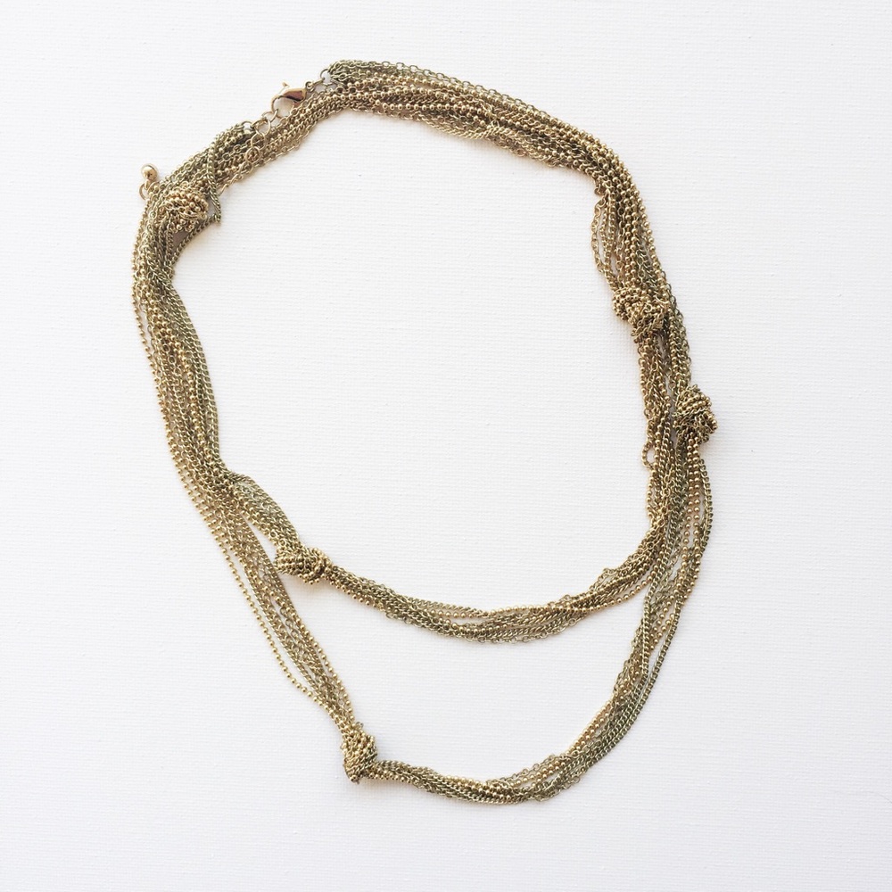 Knotted Gold Necklace