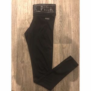 Victoria's Secret Pink high wasted black leggings