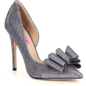 Betsey Johnson Prince Pumps (Silver)
