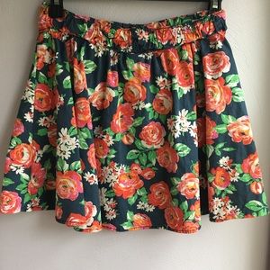 Abercrombie floral skater skirt