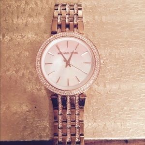 Mk rose gold watch
