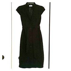Black button down dress