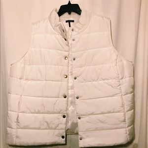 Daisy Fuentes White Puffer Vest 1X