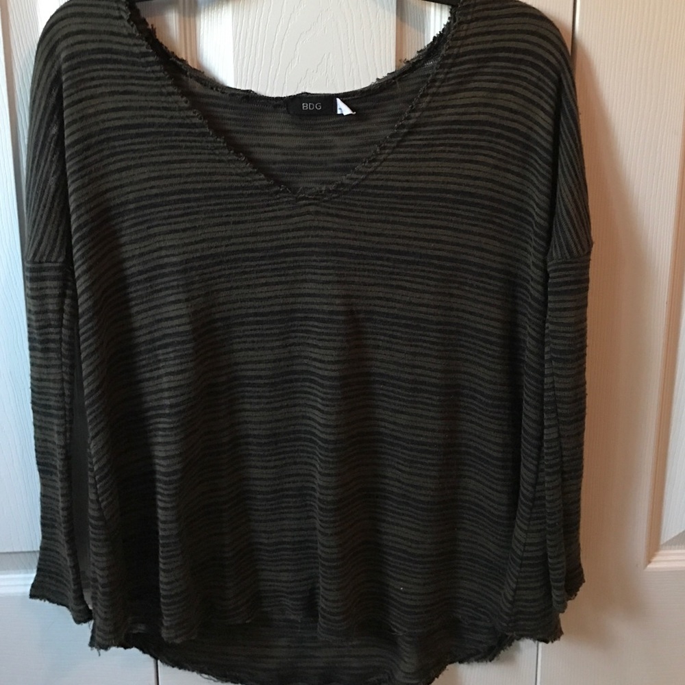 *URBAN OUTFITTERS* quarter sleeve striped Shirt