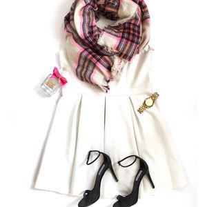 ASOS Cream Sleeveless Skater Dress