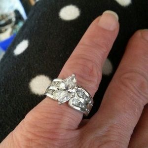 Sterling Silver Stamped 925  CZ  ring
