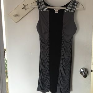 Black, silver and gray bodycon dress