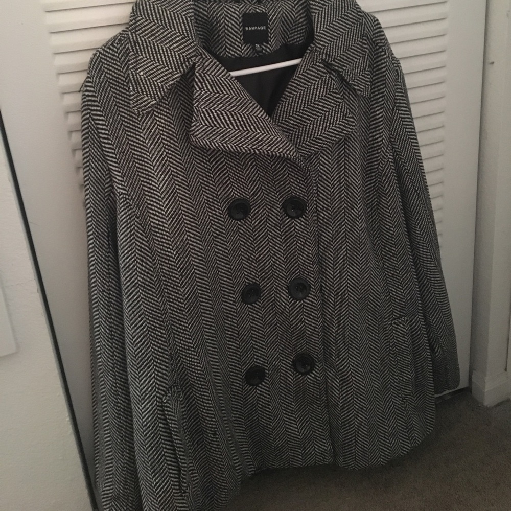 Jacket (black and white). Worn once.