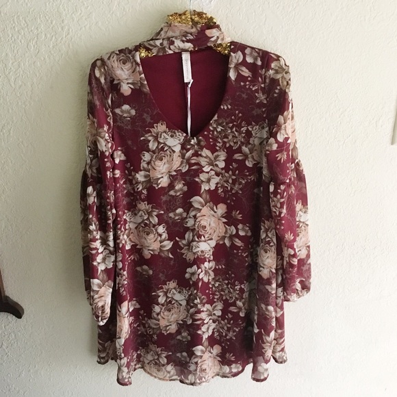 Floral Choker Mini Dress - Picture 2 of 6