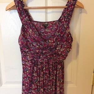 Express floral print babydoll tank top