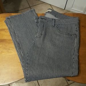 Cabi stripped cropped jeans
