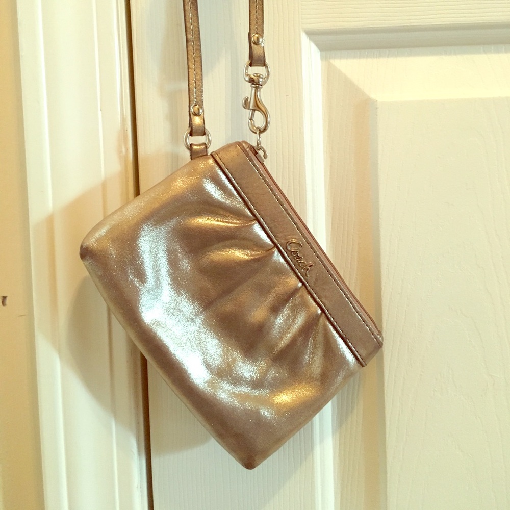 Gold Coach Wristlet