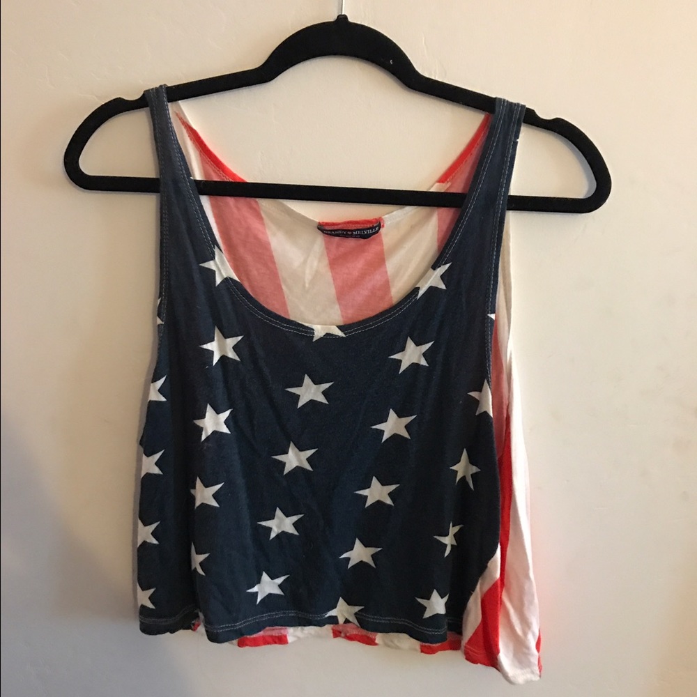 Brandy Melville Cropped America Tank