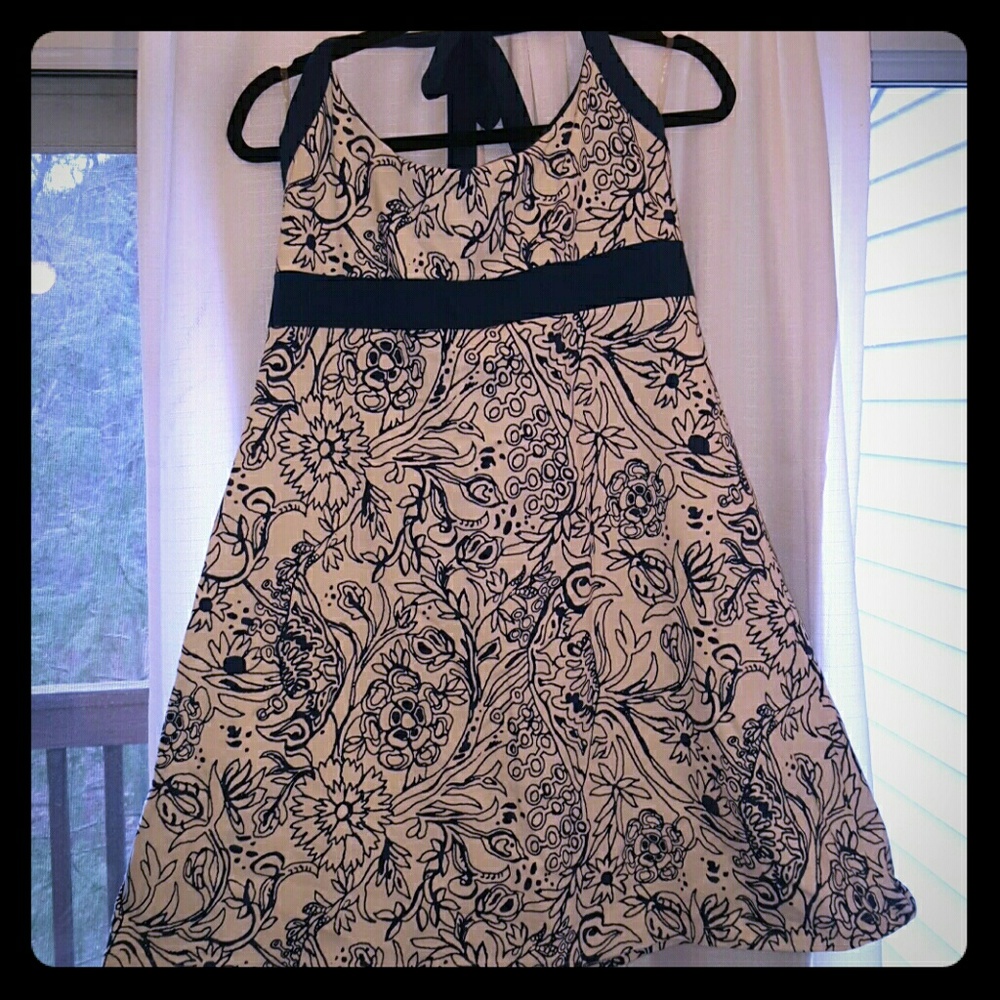 Floral printed cotton dress