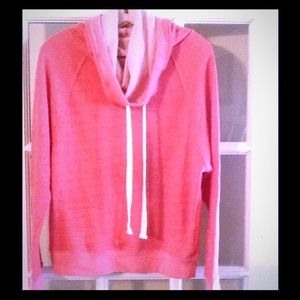 Super cute cowl neck coral sweatshirt Sz S
