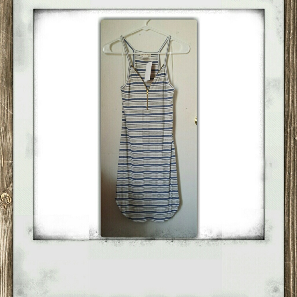 SLEEVELESS RACER BACK STRIPPED MINI DRESS (ONLY) - Picture 3 of 4