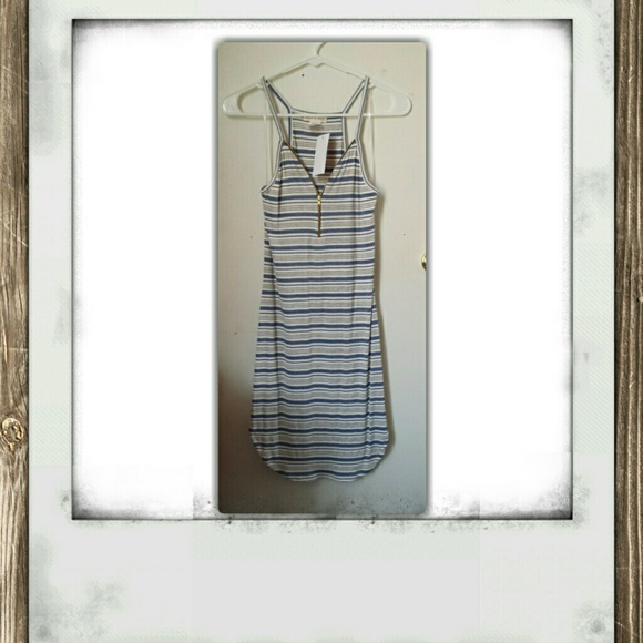 SLEEVELESS RACER BACK STRIPPED MINI DRESS (ONLY) - Picture 3 of 4