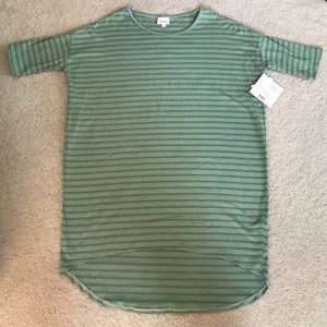Lularoe Irma XXS green stripe