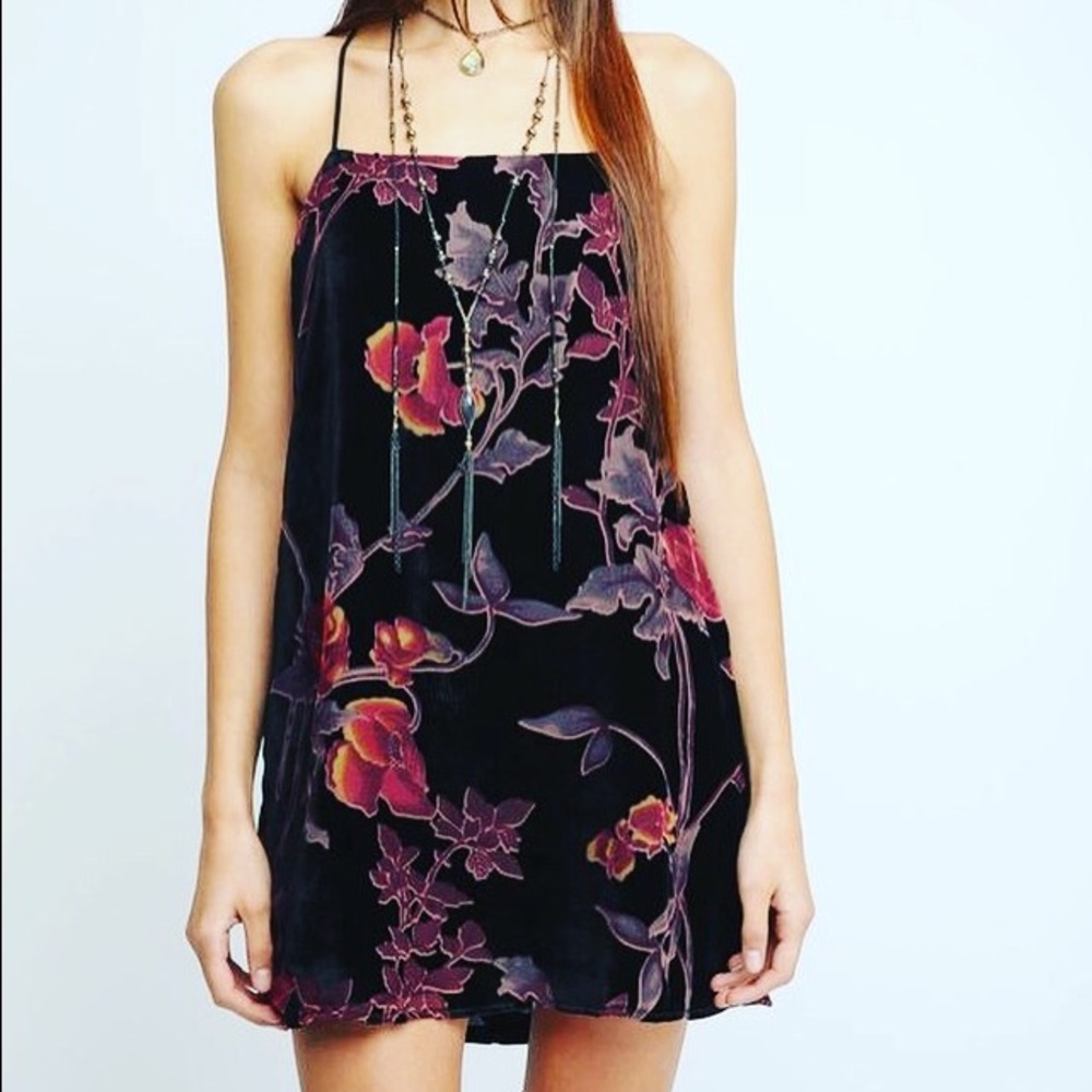 Velvet Burnout Mini Dress