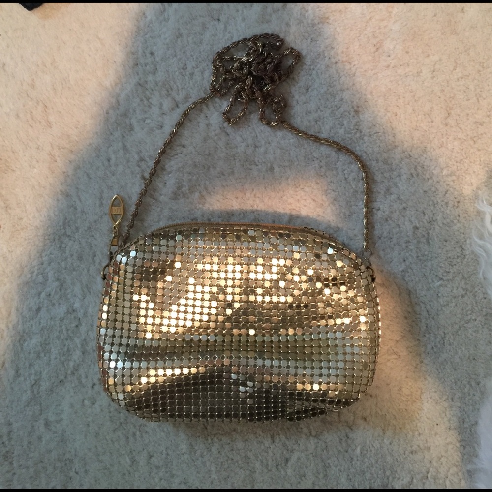 Gold evening bag