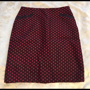 Talbots Polka Dot Pencil Skirt