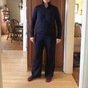 Blue maternity track suit