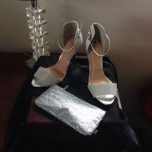 Bakers silver stunning heels ,