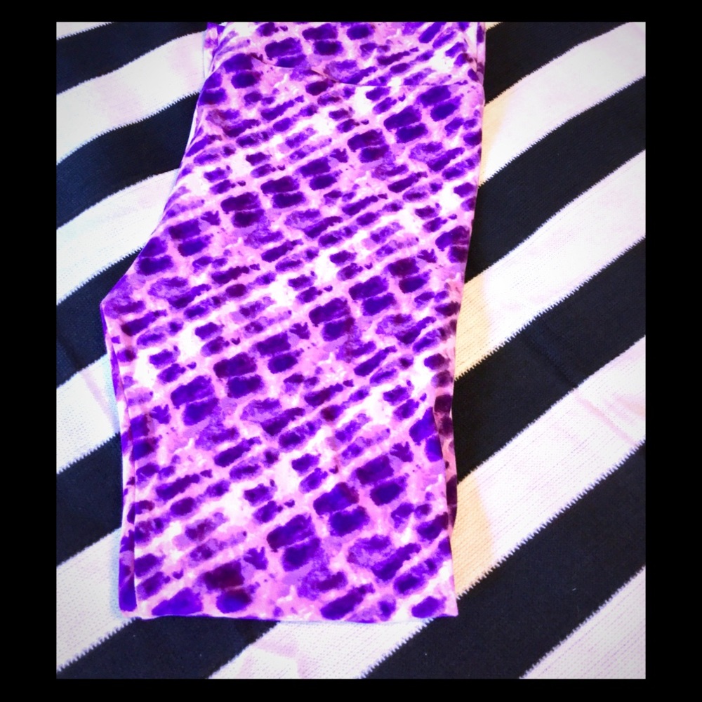 Purple Tie Dye Print LuLaRoe TC Leggings